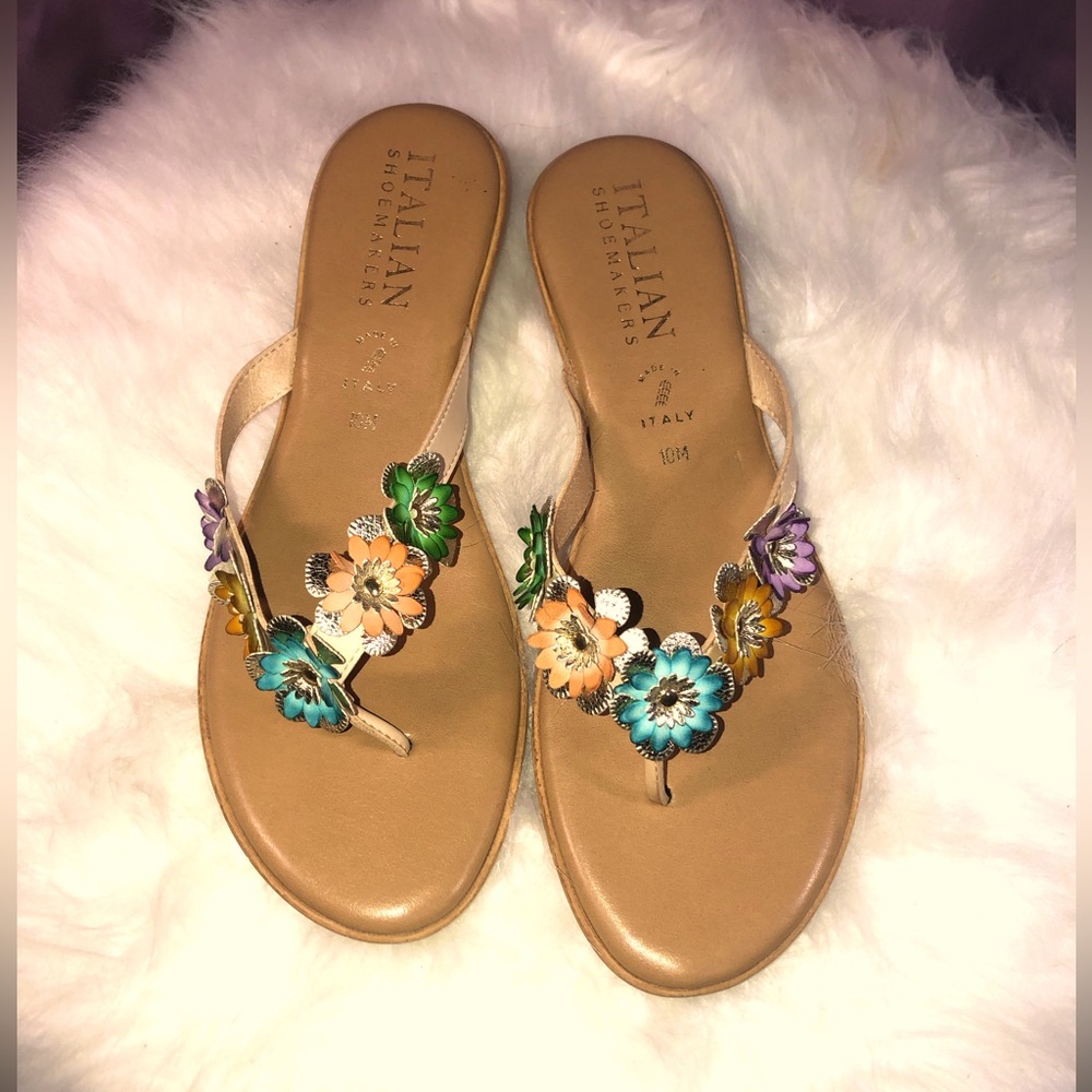 Italian Shoemakers Leather Flip Flops